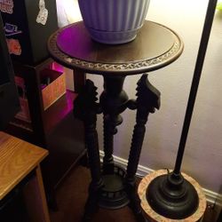 Beautiful Victorian Plant Stand With Phoenix Decor Late 1800s Early 1900s