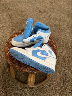 Nike Air Jordan 1 Mid Blue Kids 5 Youth