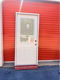 Therma-Tru Impact Entry Door 32-in x 80-in x 4-9/16-in Fiberglass Left-hand outswing Unfinished Preh