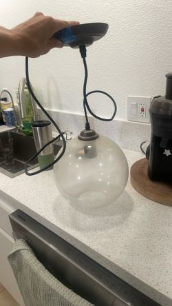 Glass dome ceiling lamp