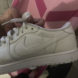 White Travis Scoot Low X Jordan 1 Og Sp Michael Rubin White Party 