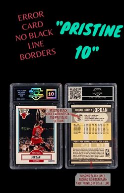 Michael Jordan- ERROR CARD NO BLACK LINES- ($500)