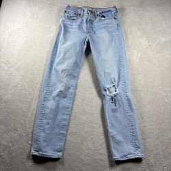 Levis Big E Premium Wedgie Straight Jeans Women’s 27x28 Distressed #3164