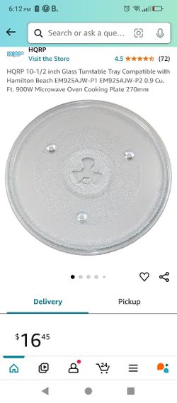 HAMILTON BEACH TURNABLE GLASS 12 1/2"