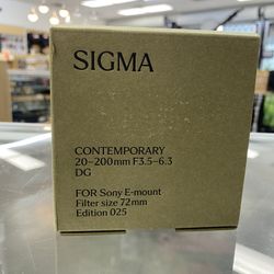 Sigma 20-200mm E Mount Lens