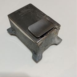 VINTAGE CAST IRON BASE,   SUPER MOISTENER w/ BRUSH BETTER PACKAGES SHELTON, CONN