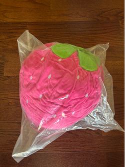 Jumbo Pink Strawberry Plush / Pillow / Cushion