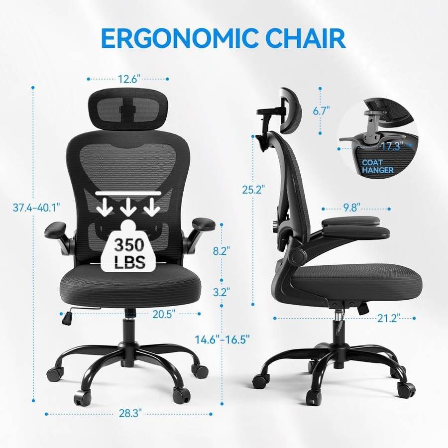 Ergonomic Office Chair with Headrest 3D