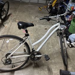 White Schwinn Bike 