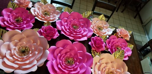 Paper flowers and paper roses