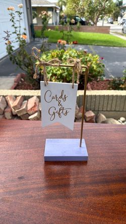 Cards and gifts sign for wedding