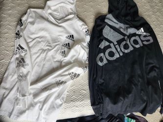 Adidas Hooded Long Sleeve Shirts Boys Size L 14/16
