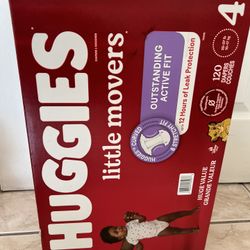 Huggies little movers Baby Diaper Size 4