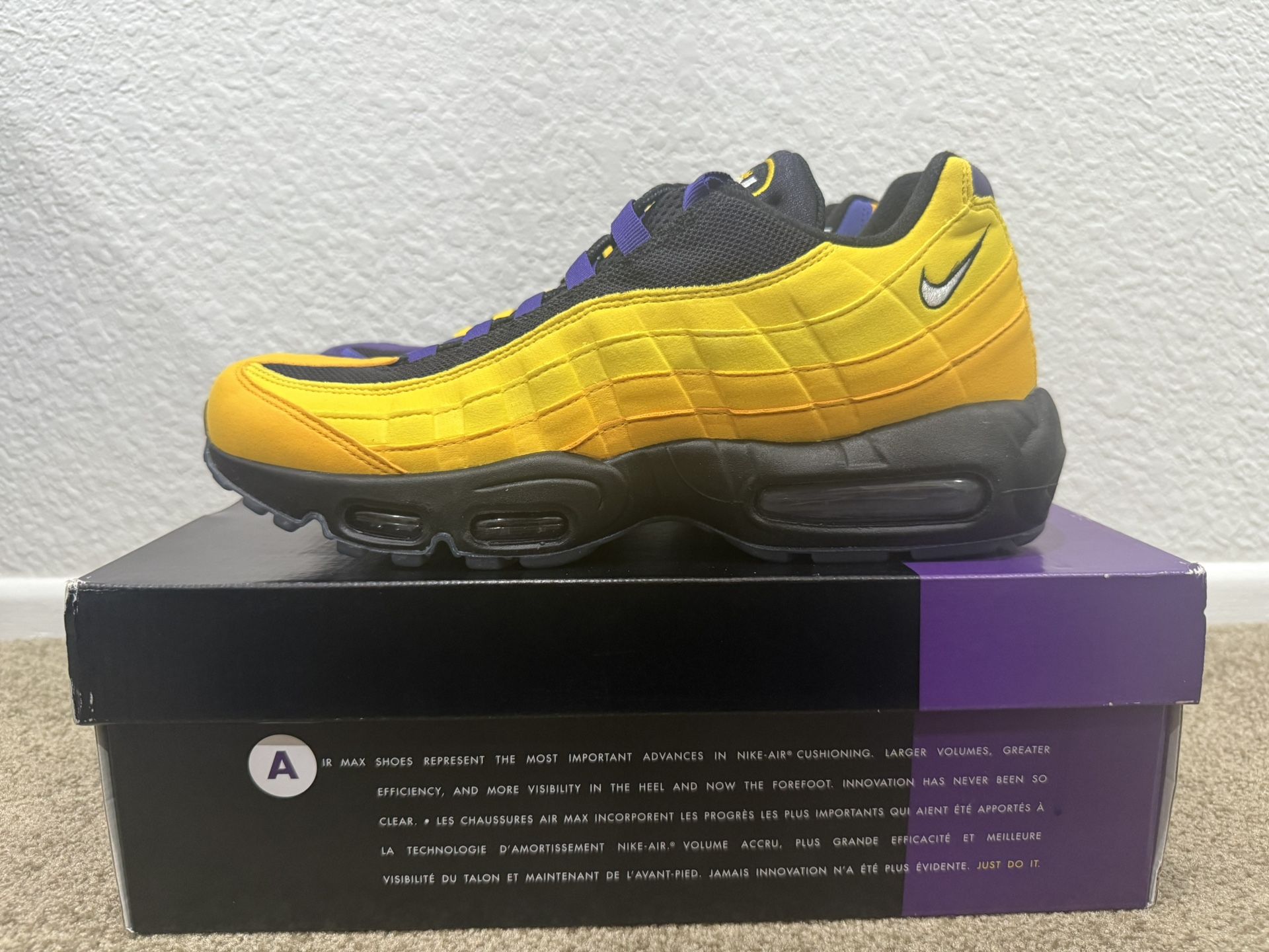 Nike Air Max 95 NRG LeBron Lakers Size 10.5