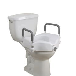“New”Raised Toilet Seat W/padded Handles(retail$39)