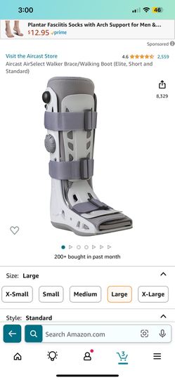 Aircast AirSelect Walker Brace/Walking Boot (standard) Large