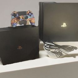GREAT DEAL - PRICE IS DEBATABLE! TEXT ME - 2 PS4 PRO Consoles and a Custom design PS4 controller… READ DESCRIPTION 