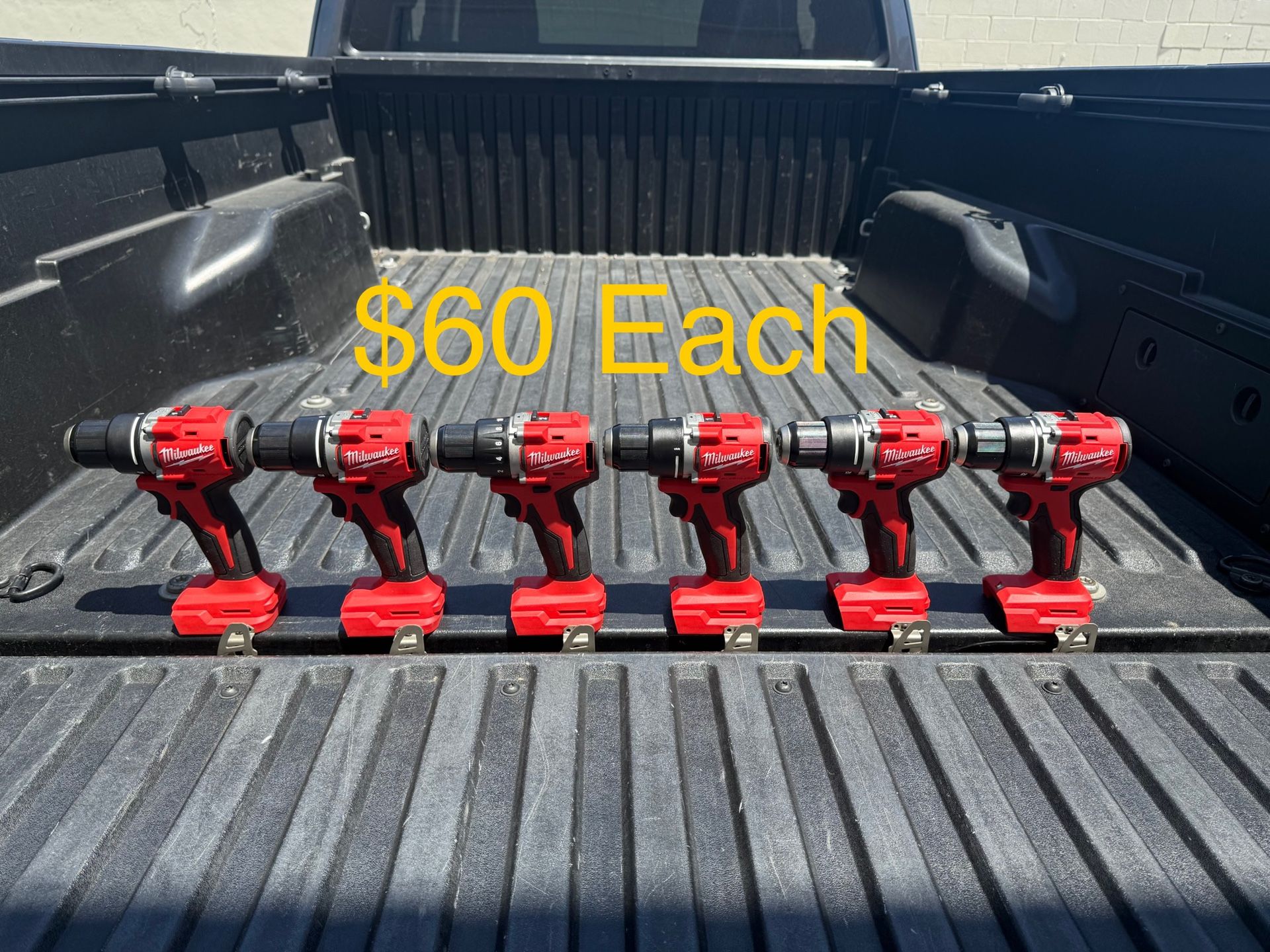NEW Milwaukee M18 18V Lithium-Ion Brushless Cordless Compact Drill Driver **$60 Each, FIRM PRICE**