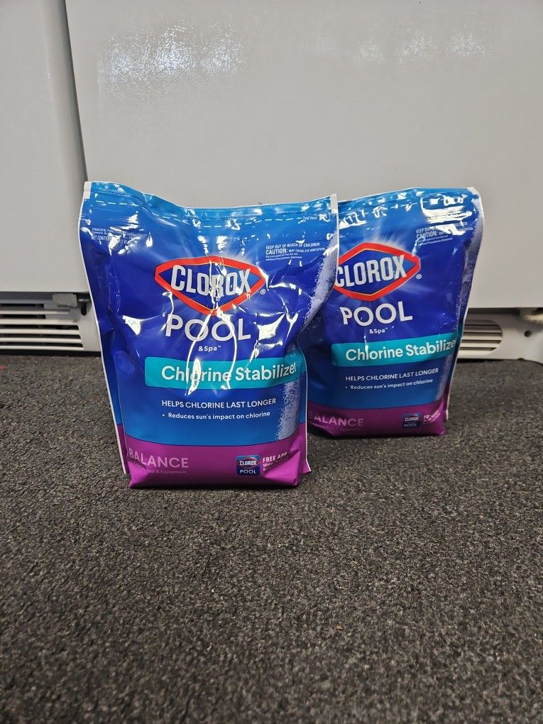 New Clorox Pool Chlorine Stabilizer- 2 Bags