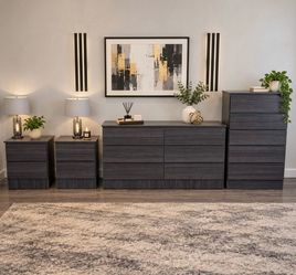 Dresser, chest and 2 nightstands - Cรณmoda, Gavetero y 2 mesitas de noche