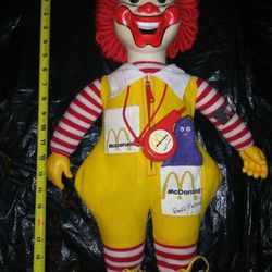 McDonald's Vintage 70's Ronald Macdonald Clown 1976 Rare Toy Doll