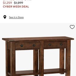 Pottery Barn Benchwright Console Table 