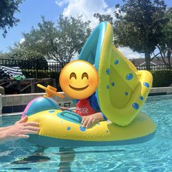 Baby float with adjustable sunshade / $8