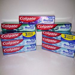 Colgate Max Fresh Toothpaste bundle pack including 9 boxes of 6ounce toothpaste 