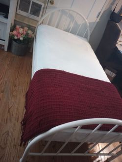 Twin size bed frame and mattress