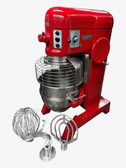 60 Quart Hobart H-600T Mixer Qt 115V 1 HP Stainless Steel NSF Bowl & 3 Attachments Safety Cage Guard #4334