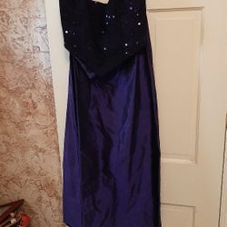 Long dress 2 pieces size size 14  color purple