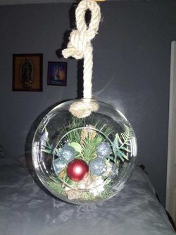 Christmas decoration, handmade glass globe