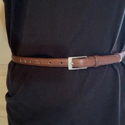 Vera Pelle Handmade Italian Leather Belt Brown 110/020 XL Cuir Veritable Italy