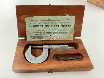 Vintage Scherr Tumico Inc. micrometer