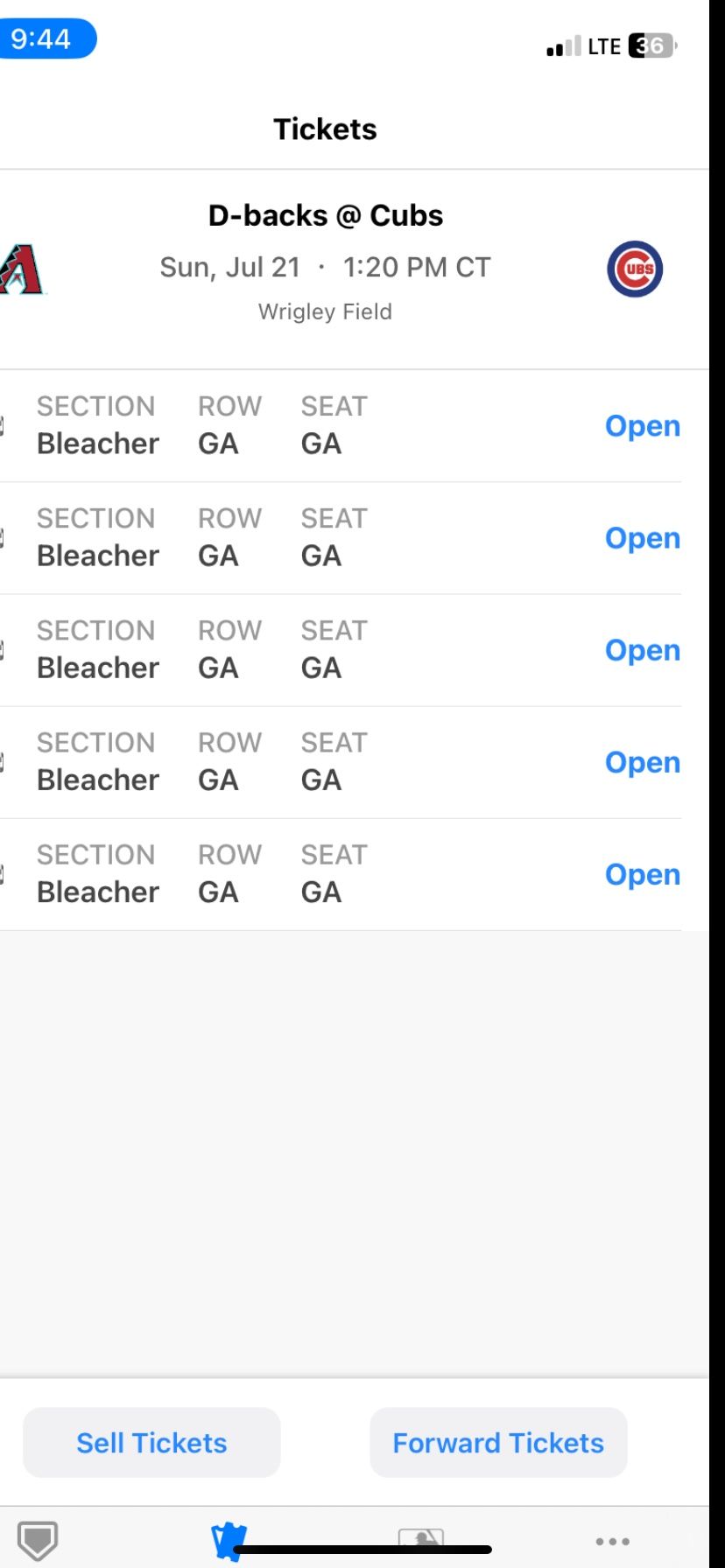 Cubs Bleacher Tickets 5