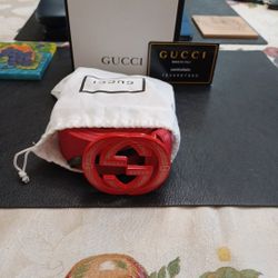 GUCCI BELT, BAG, BOX, AND CARD 130 WHICH IS XXL 