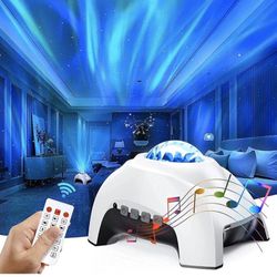 Colorful Aurora Projector & White Noise Night Light