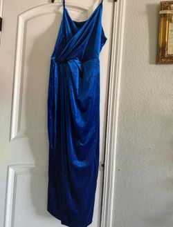 Velvet Starry Blue Cami Slit Dress