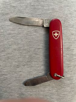 vintage red Victorinox Elinox Swiss Army knife