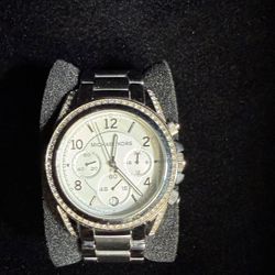 Michael Kors Blair MK5165 Silver Stainless Steel Case Band Wristwatch
