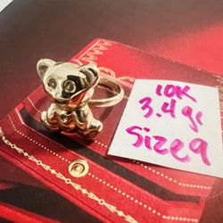 10K Solid Gold Ring For Wedding 3.9Gr Size 9