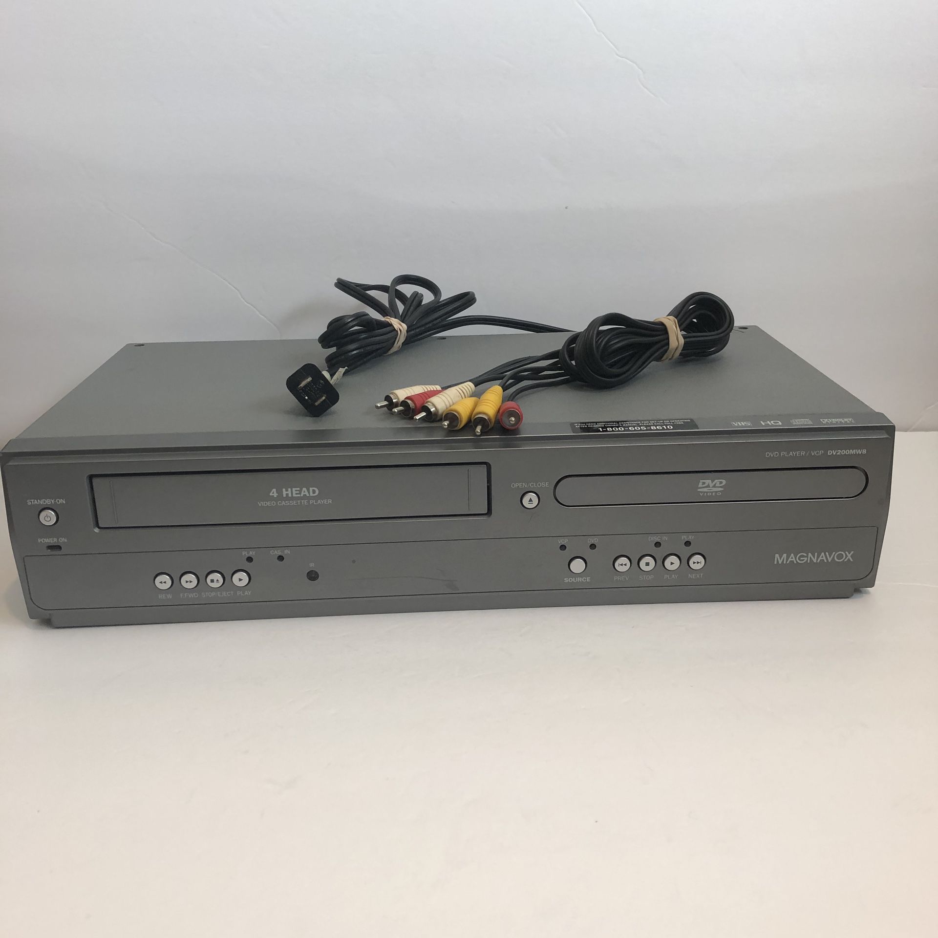 Magnavox DVD Player DM200MW8 VCR Video Cassettes Recorder Hi-Fi