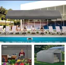 Carport 10x20 Dark Grey