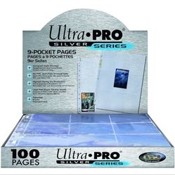 Ultra Pro 9-Pocket Silver Series Page Protector for Standard Size Cards (100ct) new selling for only $15