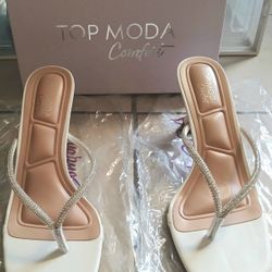 Top Moda White Heels