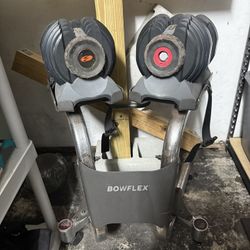 Boflex adjustable dumbbells with stand