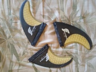 Future Black Stix Surfboard Fin Set Vector 2 Fjc1 460 Honeycomb Carbon Fiber Fiberglass Resin Surf Gear Tri Al Merrick Rusty Pyzel Dhd JC  Brewers