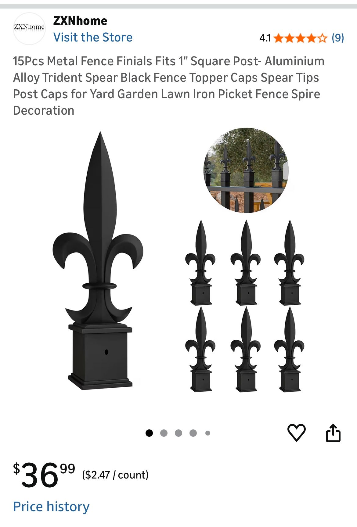 Fence Finials, 1”