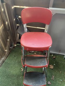 Used Vintage Stool With Pull Out Step Stool
