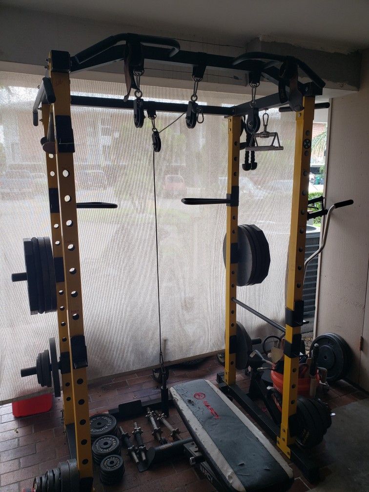 Power Cage/Weight Cage/Squat Rack with Pully System